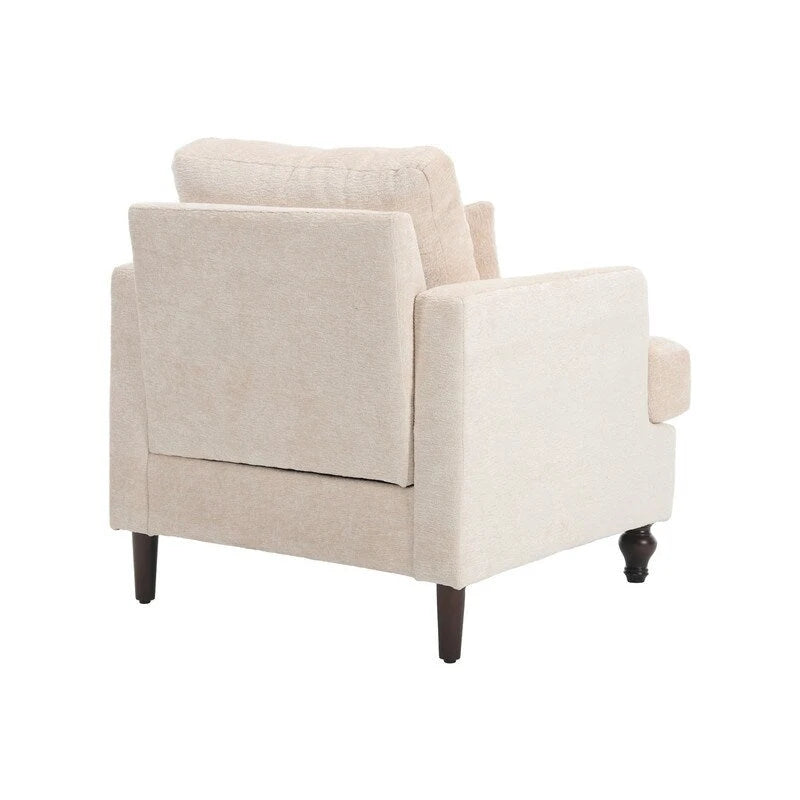 Poltrona moderna, poltrona lounge con struttura in legno