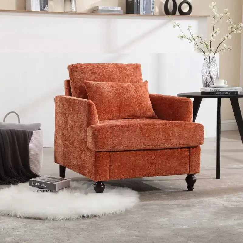 Poltrona moderna, poltrona lounge con struttura in legno