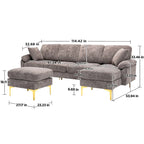Divano componibile Kata 115 con pouf
