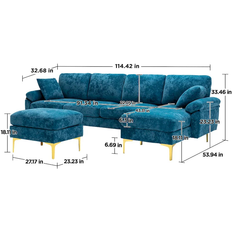 Divano componibile Kata 115 con pouf