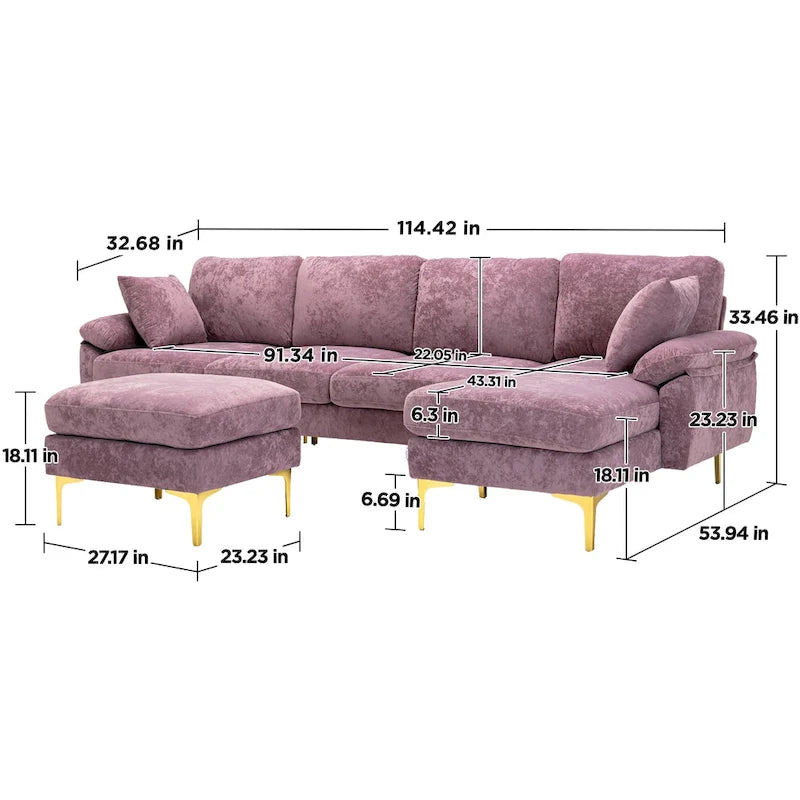 Divano componibile Kata 115 con pouf
