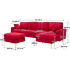 Divano componibile Kata 115 con pouf