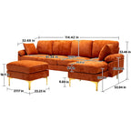 Divano componibile Kata 115 con pouf