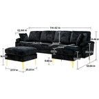 Divano componibile Kata 115 con pouf