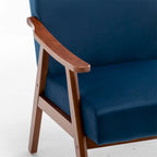 Sedia Mid-Century Modern, Poltrona da Soggiorno con Struttura in Legno Massello