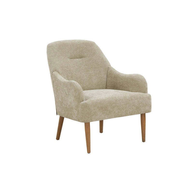 Poltrona in ciniglia, poltrona accent con gambe in legno in stile moderno, design confortevole per soggiorno, camera da letto, ufficio