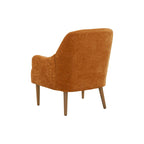 Poltrona in ciniglia, poltrona accent con gambe in legno in stile moderno, design confortevole per soggiorno, camera da letto, ufficio