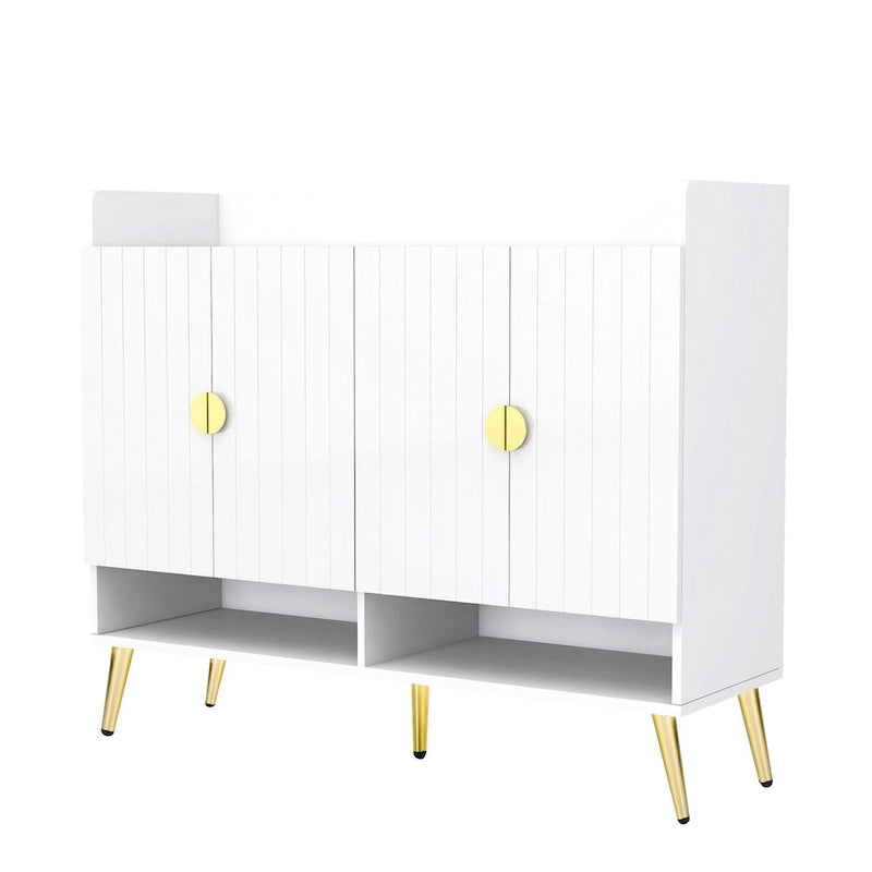 Scarpiera con ante, Scarpiera a 11 ripiani con ripiani regolabili, Organizer porta scarpe in legno moderno