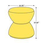 VANOMi Djembe Ottomano Rivestito in Tessuto Bouclé con Base Girevole, Pouf, Sgabello Girevole per Toeletta per Soggiorno, Cabina Armadio