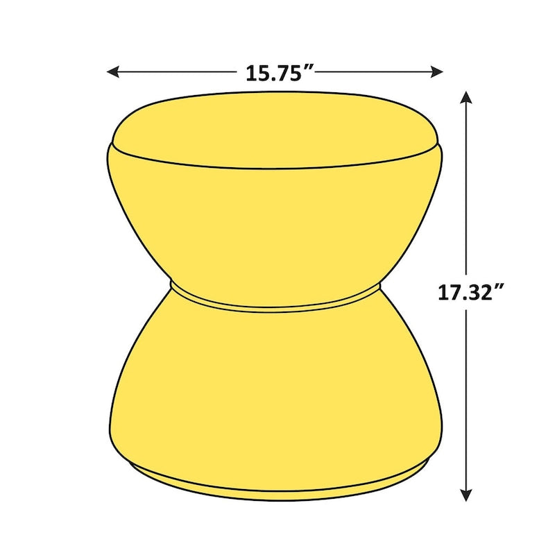 VANOMi Djembe Ottomano Rivestito in Tessuto Bouclé con Base Girevole, Pouf, Sgabello Girevole per Toeletta per Soggiorno, Cabina Armadio