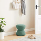 VANOMi Djembe Ottomano Rivestito in Tessuto Bouclé con Base Girevole, Pouf, Sgabello Girevole per Toeletta per Soggiorno, Cabina Armadio