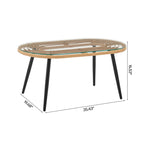 Manhattan Comfort Pine Set Salotto da Esterno Moderno 4 Pezzi