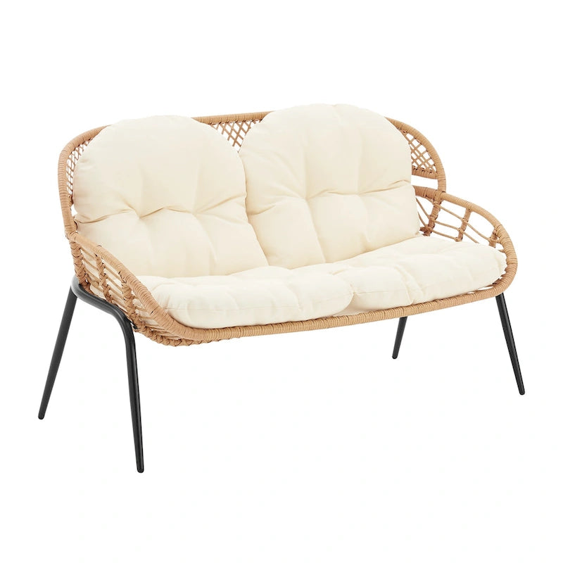 Manhattan Comfort Pine Set Salotto da Esterno Moderno 4 Pezzi