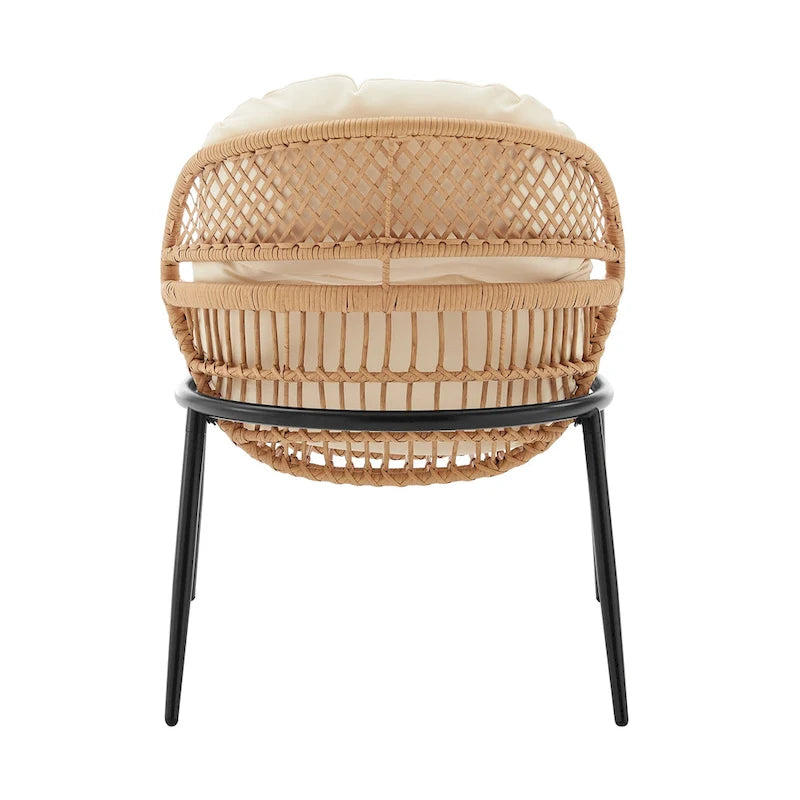 Manhattan Comfort Pine Set Salotto da Esterno Moderno 4 Pezzi