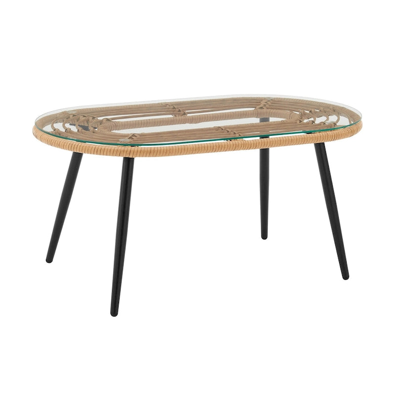 Manhattan Comfort Pine Set Salotto da Esterno Moderno 4 Pezzi