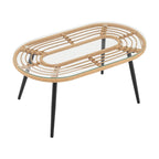 Manhattan Comfort Pine Set Salotto da Esterno Moderno 4 Pezzi