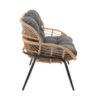 Manhattan Comfort Pine Set Salotto da Esterno Moderno 4 Pezzi