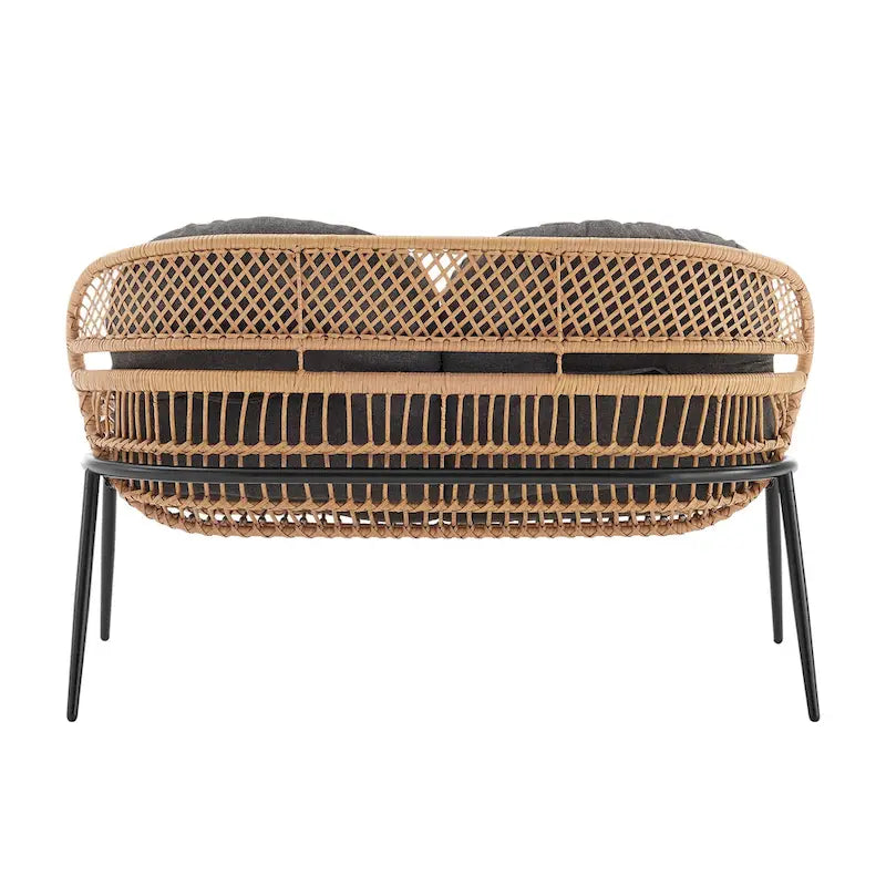 Manhattan Comfort Pine Set Salotto da Esterno Moderno 4 Pezzi