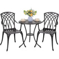 Patio Sets Cast Aluminum Table and Chairs Set with Umbrella Hole
