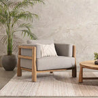 Sedia d'accento da esterno in legno di teak Aston Classic Home