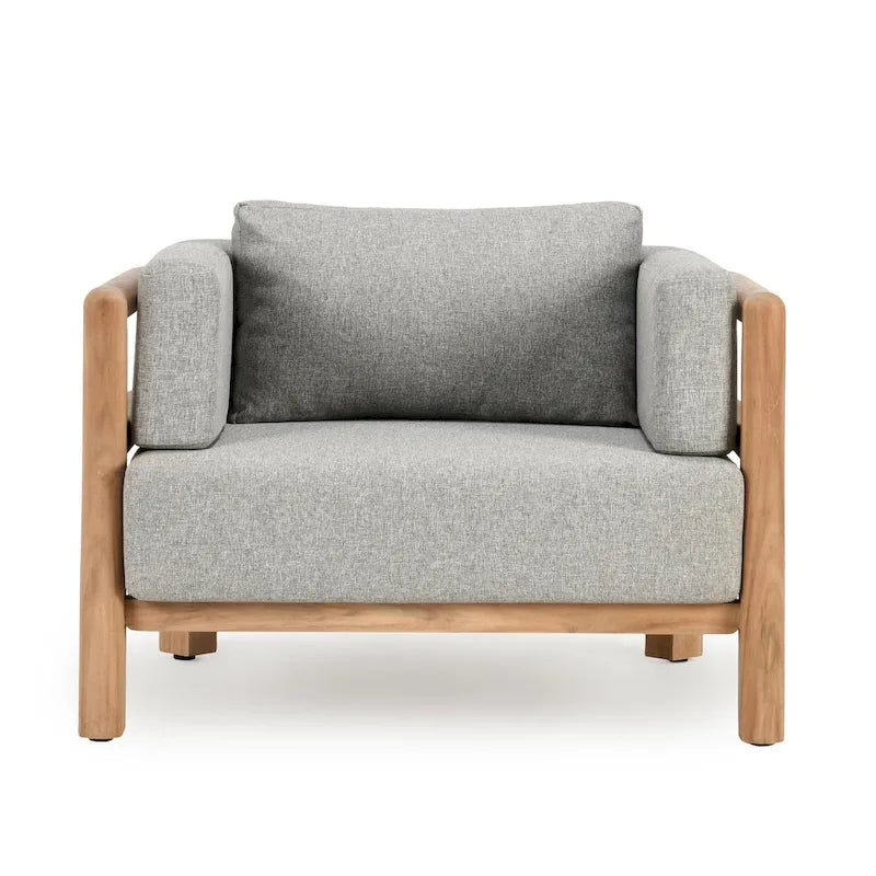 Sedia d'accento da esterno in legno di teak Aston Classic Home
