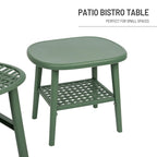 Set di 3 pezzi con tavolo e sedie da patio, per tutte le stagioni, set da conversazione per esterni - Dimensioni: Sedia: 22,05*23,23*31,3 pollici