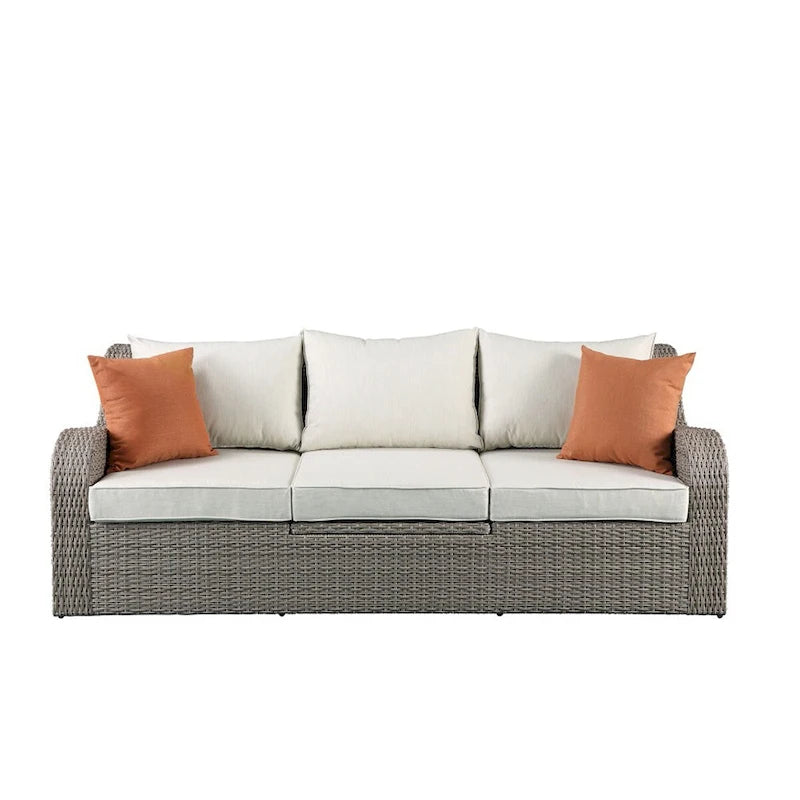 Set sezionale da esterno CUSchoice grigio con 2 cuscini – 82L X 36P X 30A