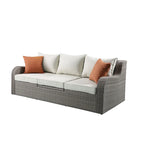 Set sezionale da esterno CUSchoice grigio con 2 cuscini – 82L X 36P X 30A