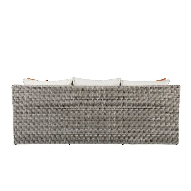 Set sezionale da esterno CUSchoice grigio con 2 cuscini – 82L X 36P X 30A
