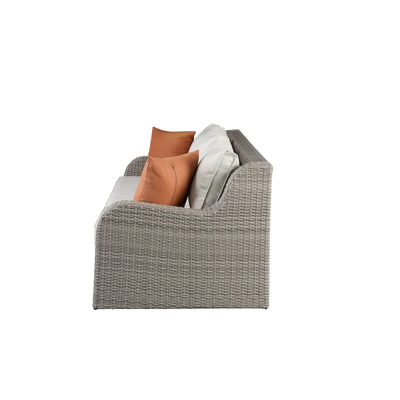 Set sezionale da esterno CUSchoice grigio con 2 cuscini – 82L X 36P X 30A