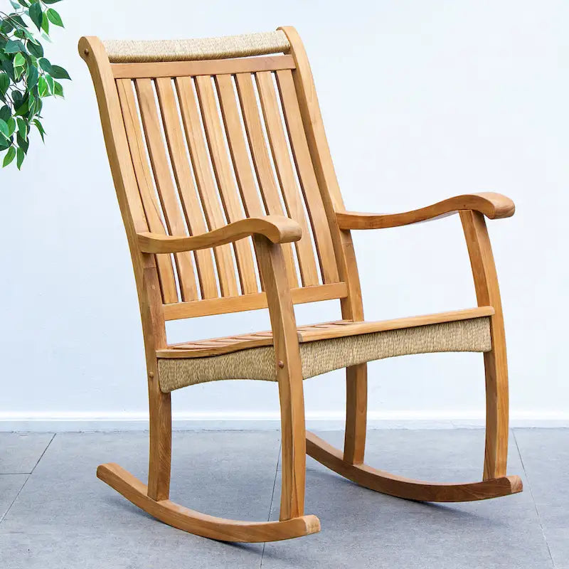 Sedia a dondolo da esterno Cambridge Casual Marrakesh in legno di teak