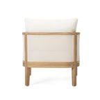 Set di 2, Sedia da Esterno, Mobili da Patio in Textilene, Seduta Profonda con Cuscino Spesso Impermeabile, Capacità di Carico 181 kg, Finitura Teak Chiaro