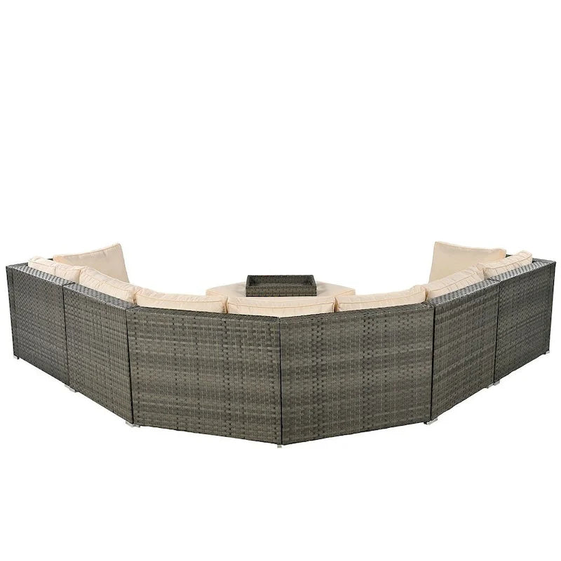 Set da 6 pezzi per patio esterno per 6 persone