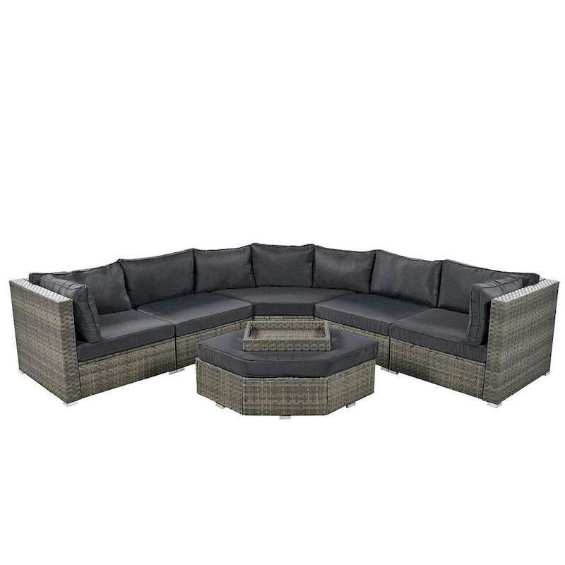 Set da 6 pezzi per patio esterno per 6 persone