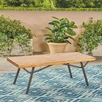 Set di 2 mobili da giardino da esterno: Divanetto industriale con tavolino da caffè, Christopher Knight Home