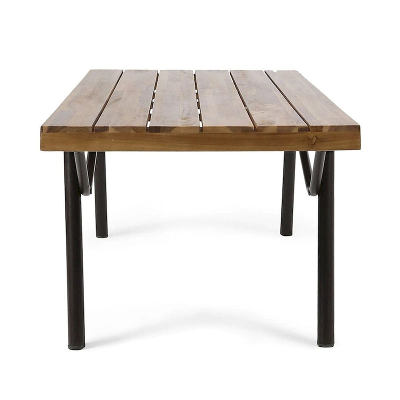 Set di 2 mobili da giardino da esterno: Divanetto industriale con tavolino da caffè, Christopher Knight Home