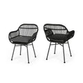 Sedie da patio in rattan per esterni set da 2 di Christopher Knight Home