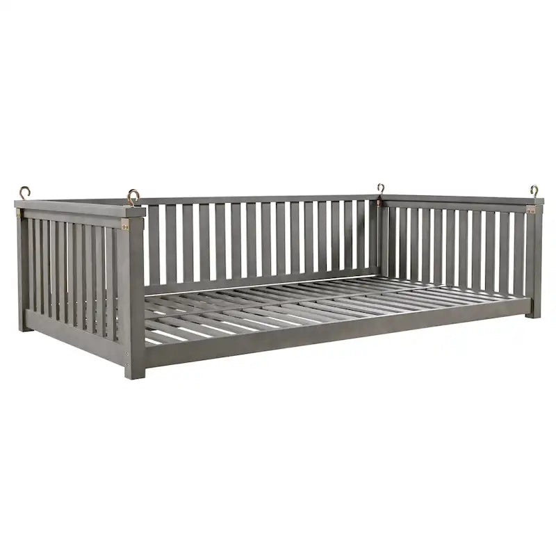 Letto a dondolo matrimoniale da giardino, stile minimalista per patio