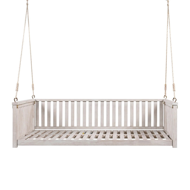 Letto a dondolo matrimoniale da giardino, stile minimalista per patio