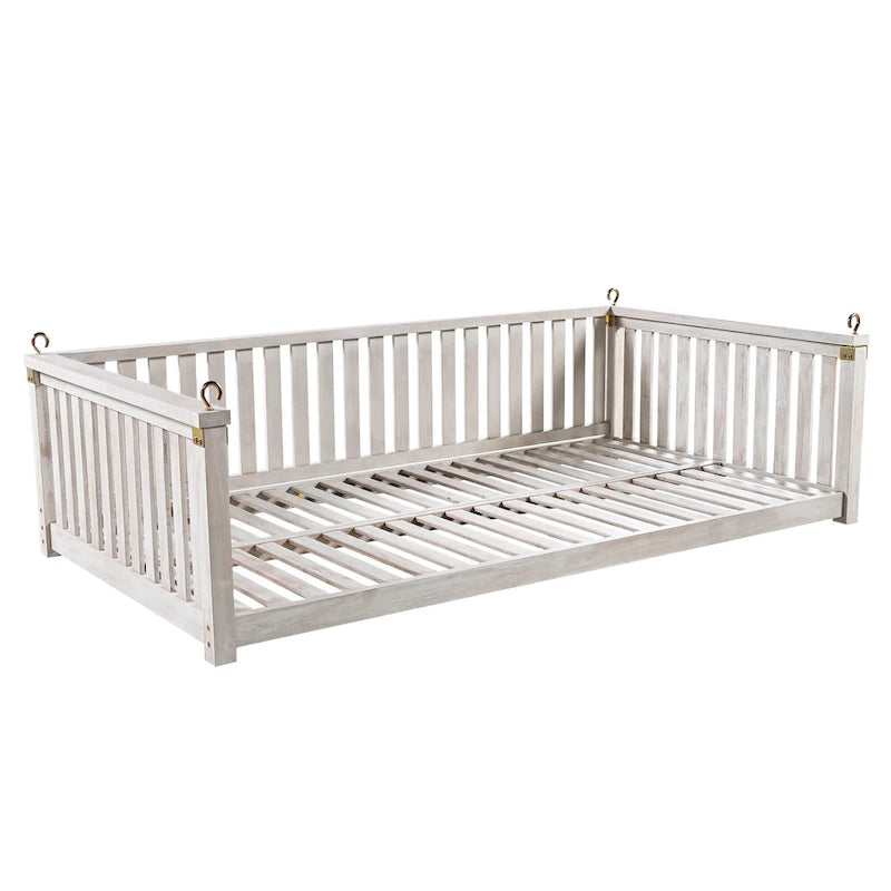 Letto a dondolo matrimoniale da giardino, stile minimalista per patio