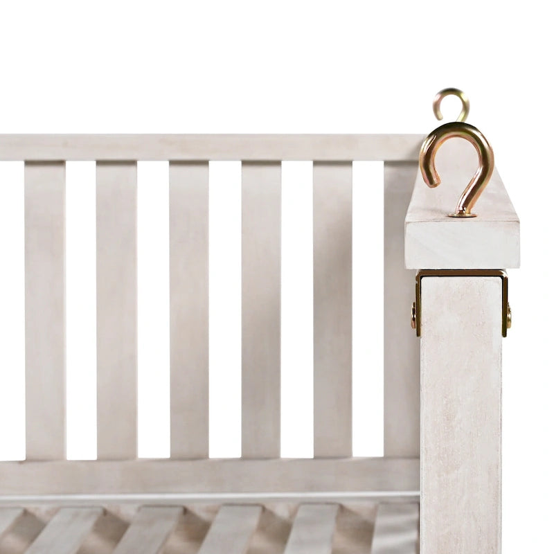 Letto a dondolo matrimoniale da giardino, stile minimalista per patio