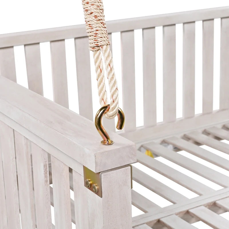 Letto a dondolo matrimoniale da giardino, stile minimalista per patio