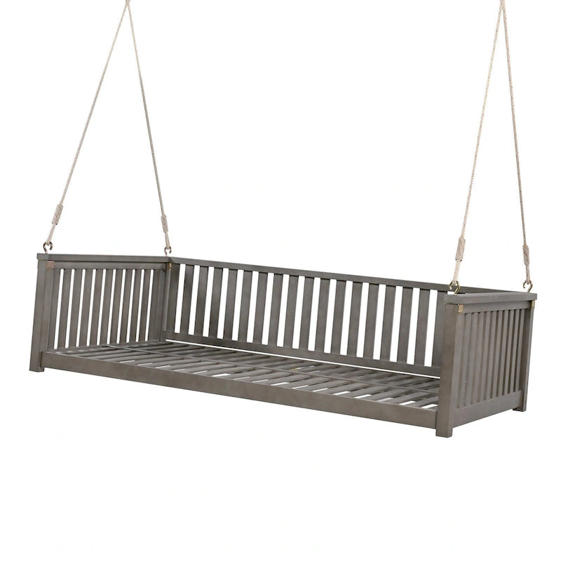 Letto a dondolo matrimoniale da giardino, stile minimalista per patio