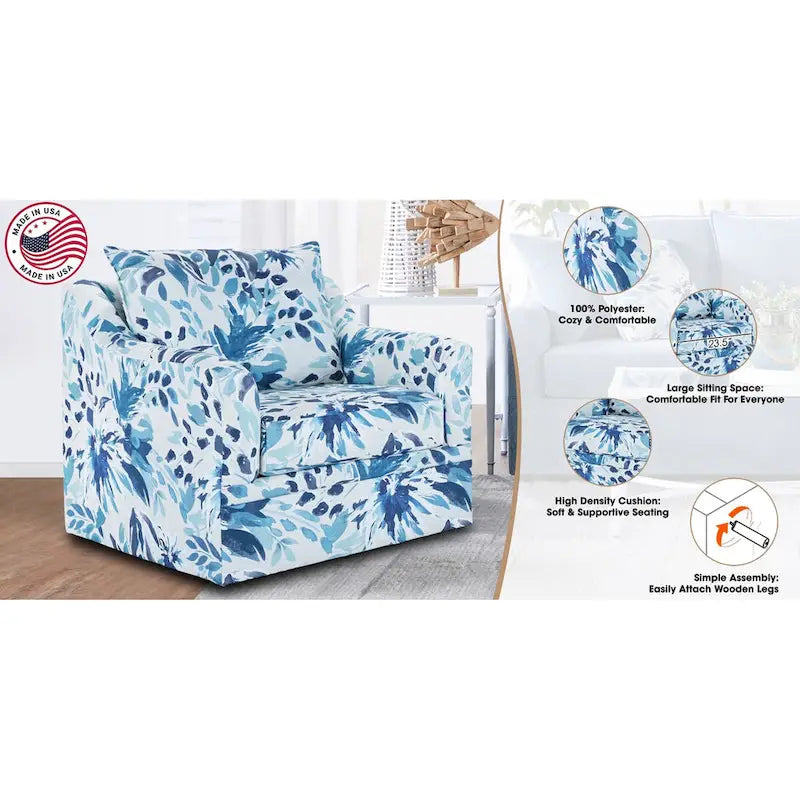 Poltrona girevole "Anatasia Pillow Back" di New Classic Furniture, Prodotto negli Stati Uniti