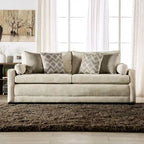 Divano a 2 posti imbottito in ciniglia beige di transizione Breward by Furniture of America