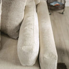 Divano a 2 posti imbottito in ciniglia beige di transizione Breward by Furniture of America