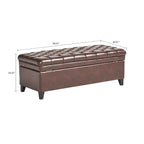 Panca contenitore classica ed elegante rivestita in tessuto con seduta decorata a bottoni capitonné