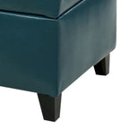 Panca contenitore classica ed elegante rivestita in tessuto con seduta decorata a bottoni capitonné