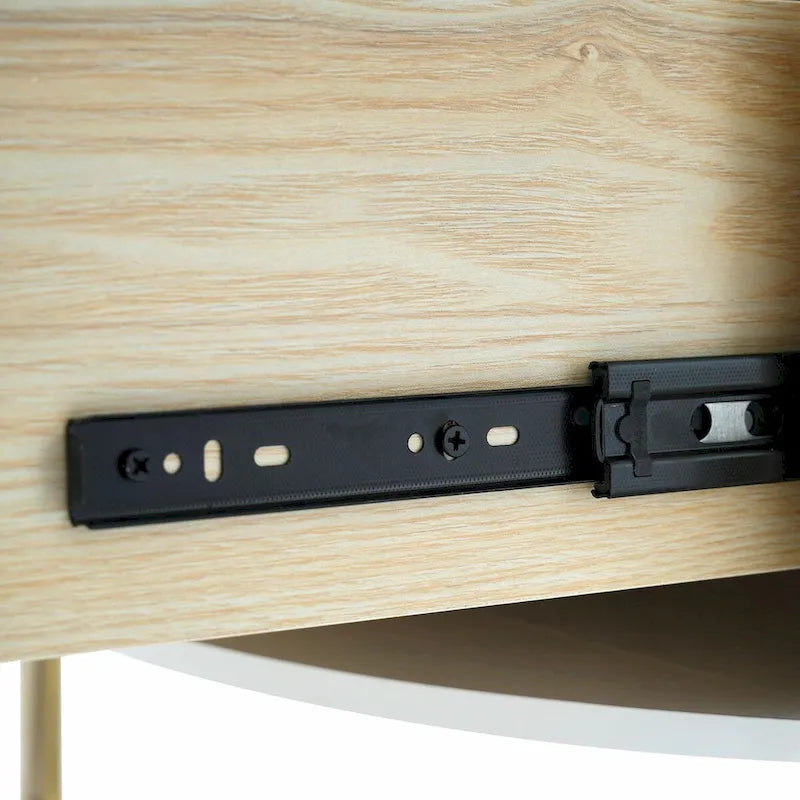 Tavolino da caffè rotondo moderno da 31,5" con ampio cassetto contenitore