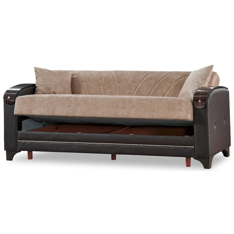 Set soggiorno moderno in 3 pezzi Somali, confortevole, divano letto, divano a due posti e poltrona